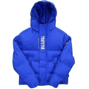 Trapstar Decoded Hooded Puffer 2.0 Jacket Dazzling Blue